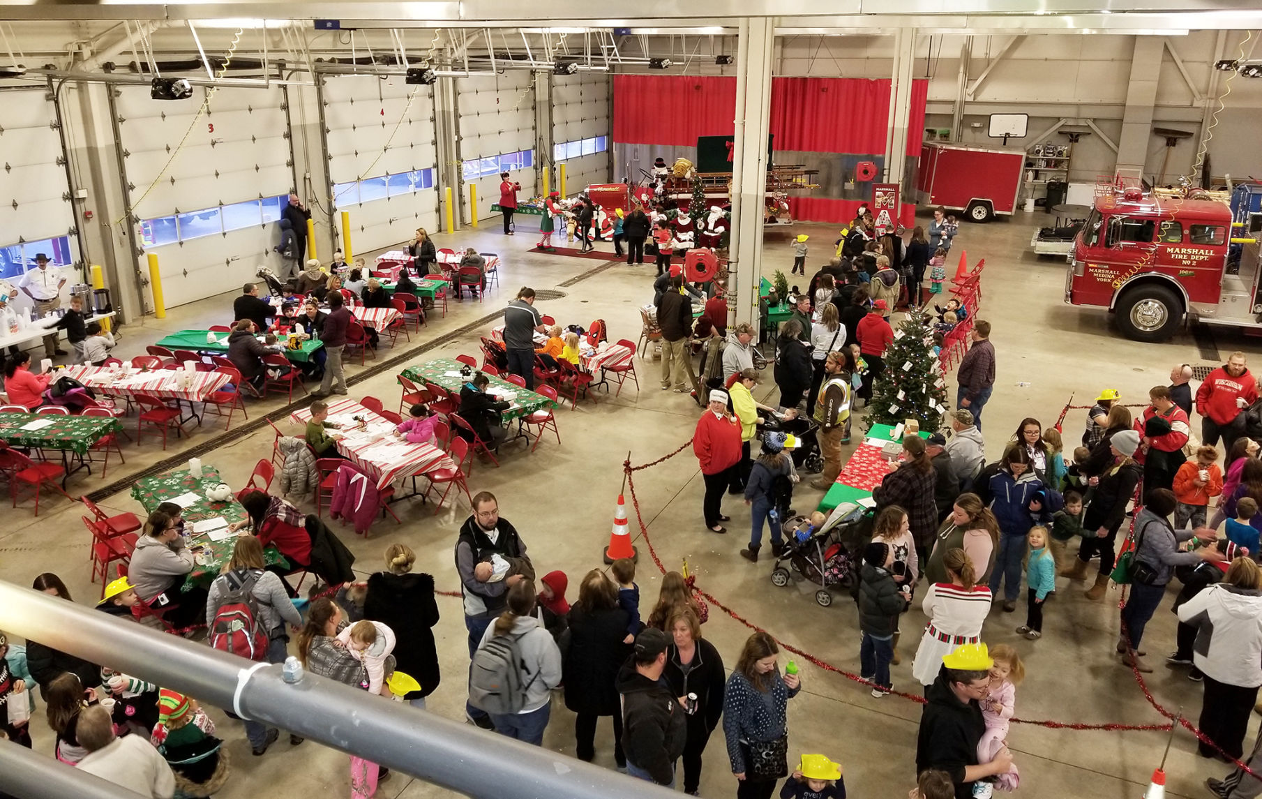 Overlooking Santa at the Fire Station